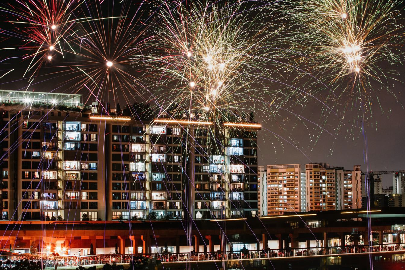 Singapore National Day Parade Heartlands Fireworks