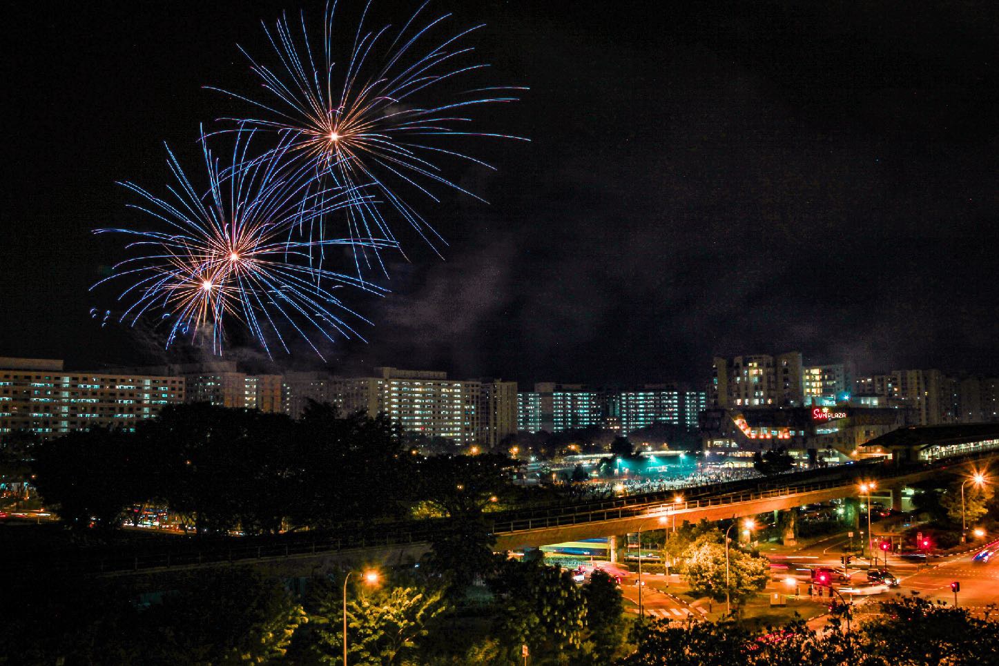 Singapore National Day Parade Heartlands Fireworks